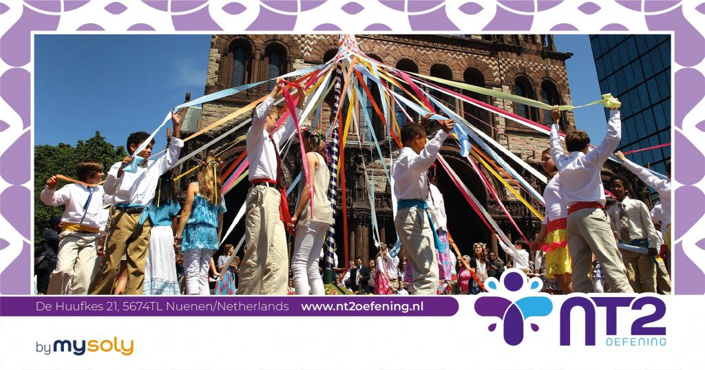 Children playing at the festivals held on New Year's Eve in Dutch traditions